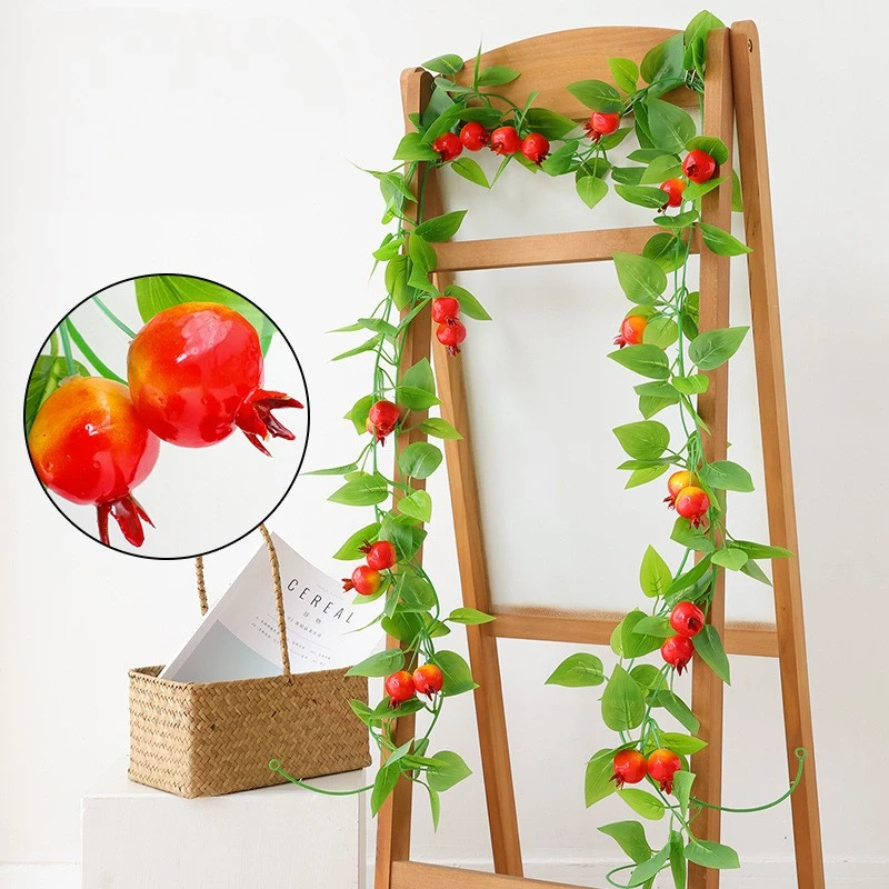 Emulational fruit rattan fake flower grape leaves Vine ceiling decoration plastic flower Vine green leaf leaf shaped
