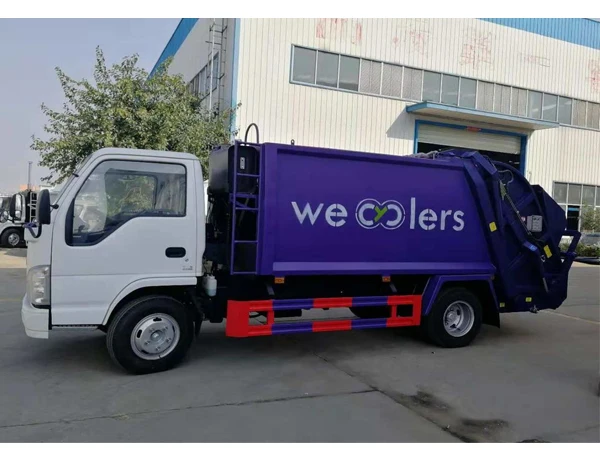 Самосжимающаяся мусорная машина ISUZU задняя загрузка 4 куб. М с гидравлическим