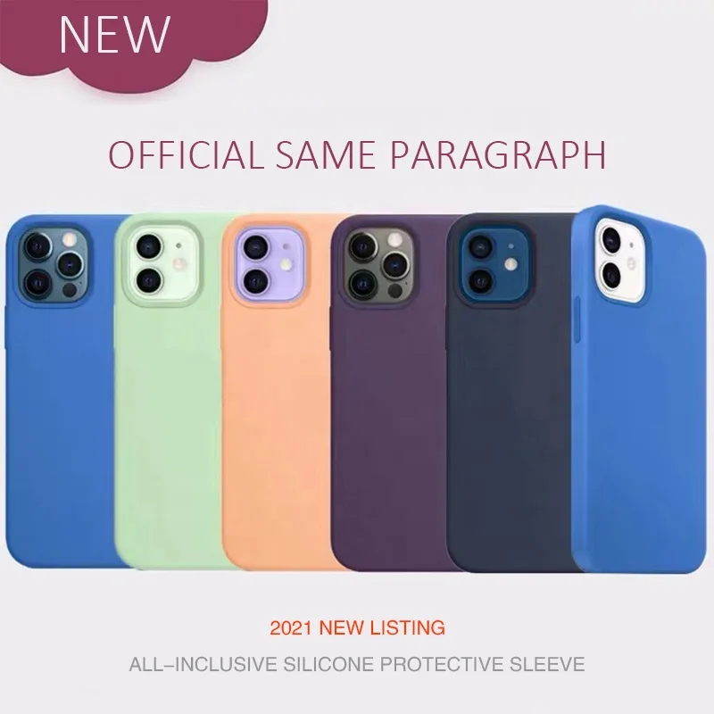 Original Official Liquid Silicone Phone Case For Phone 13 12 11 Pro Max XS X XR 7 8 Plus Case For I  Phone 13 12 Mini Cover