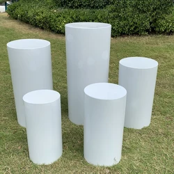 Acrylic display plinth for exhibitions weddings round plinths display white acrylic wedding cylinder