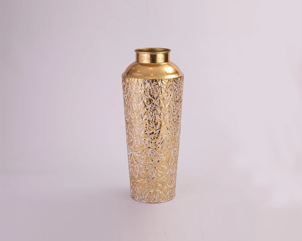 Luxury Gold Flower Vase Metal Color  Home Decor