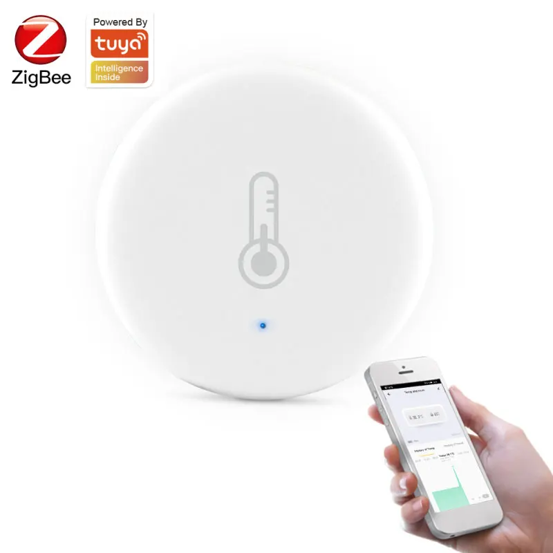 Tuya/SmartLife App ZigBee Smart Temperature And Humidity Sensor Work With Zigbee Hub Via Alexa Google Home Smart Home Dropship