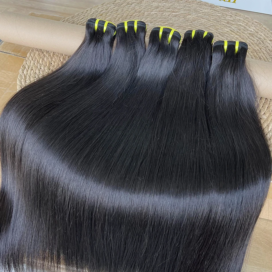 12A 100% Natural Human Hair Indian Bundle Vendor, Wholesale Unprocessed Virgin Raw Vietnamese Cuticle Aligned Hair Bundles