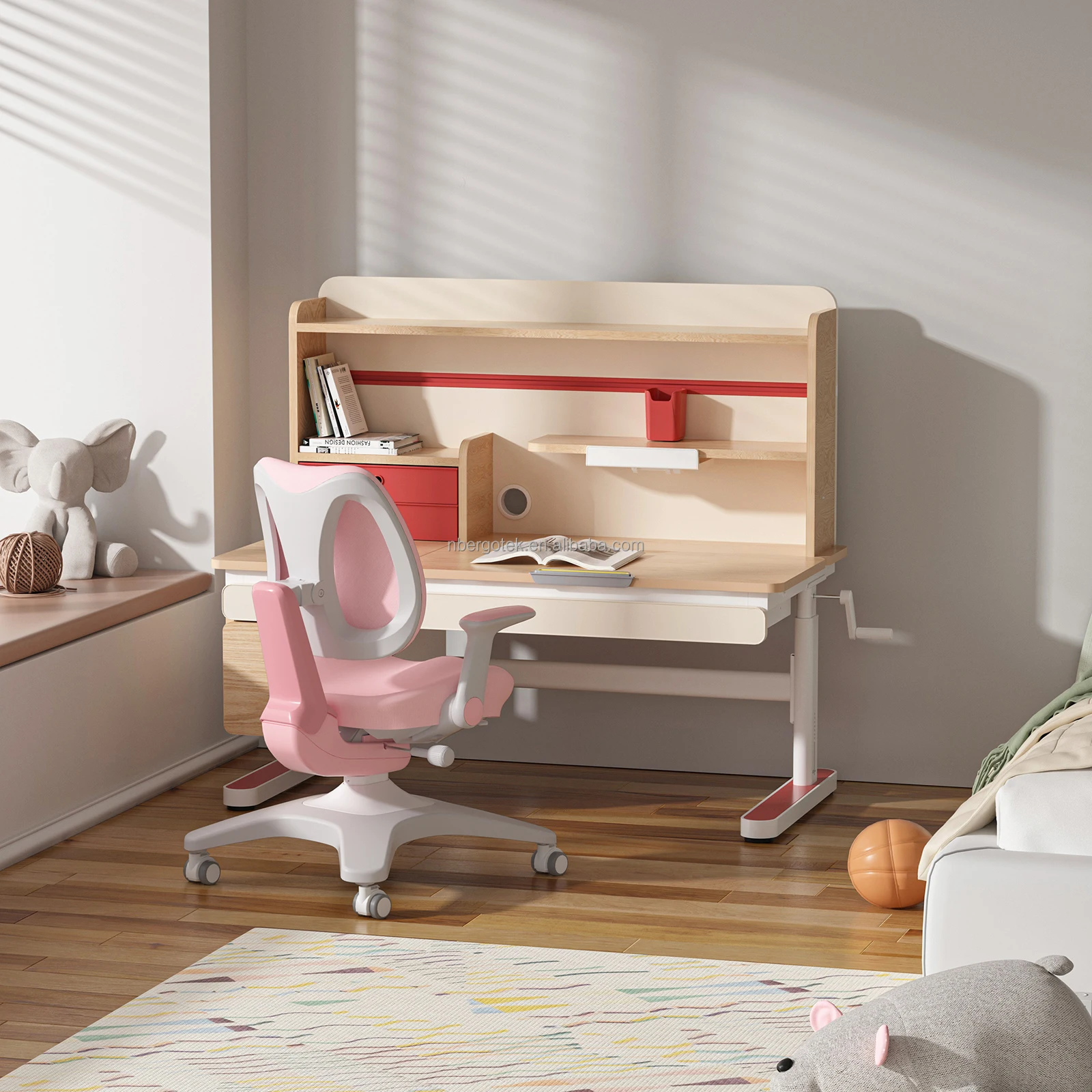 Modern kids furniture height adjustable children desk kids study table for students