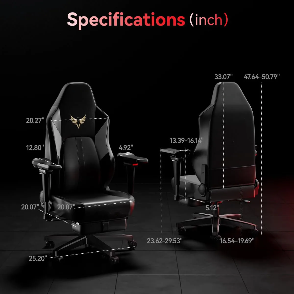 High-End Moulded Foam Revolving Massage Features Extendable Reclining Synthetic Leather Gaming Racing Gamer Chair