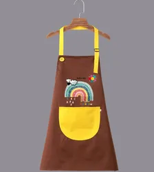 Children waterproof apron sleeveless studio painting smock clothes kindergarten printing overalls for kids toys gifts