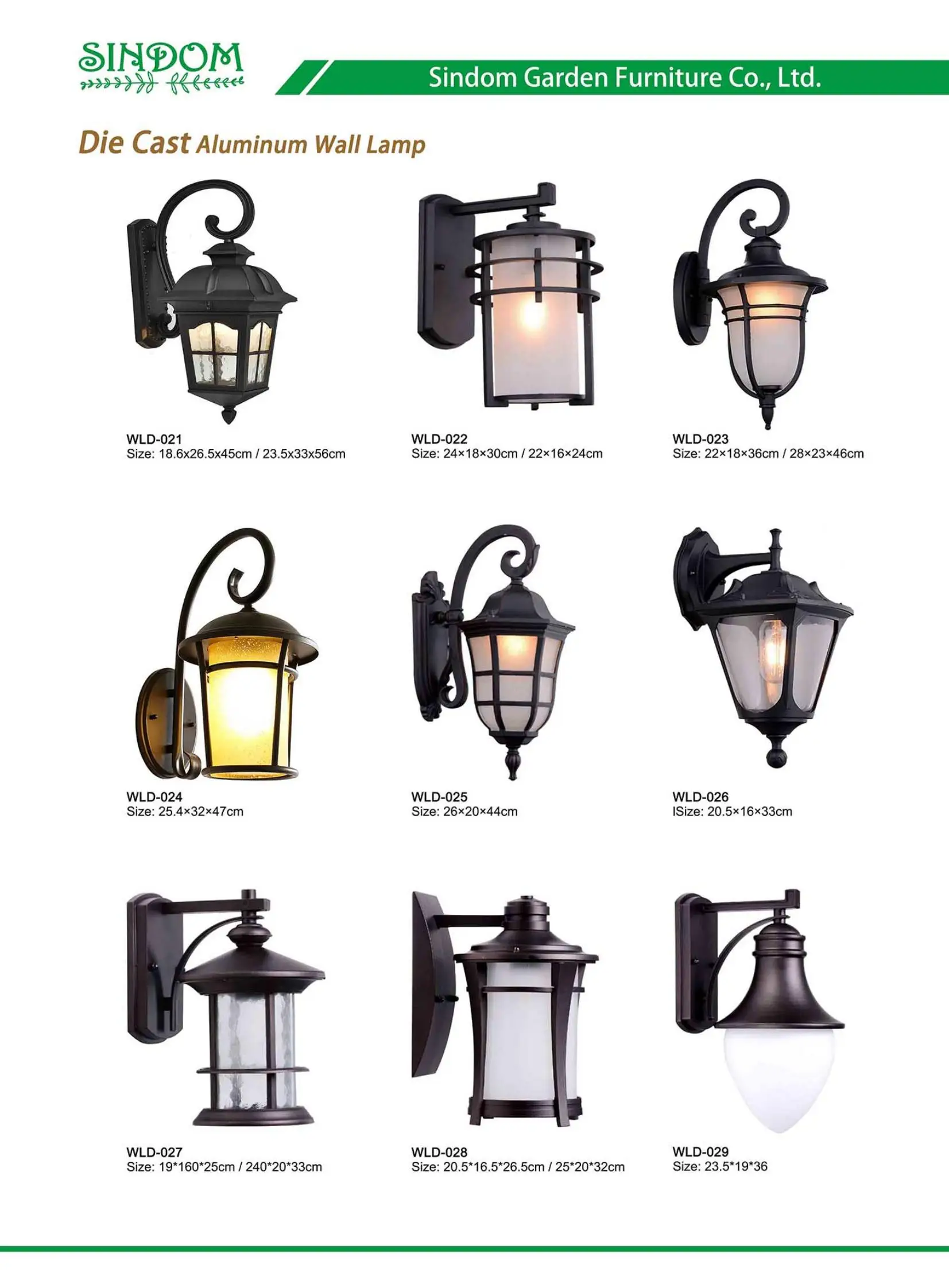 New European Antique Led Outdoor Garden Aluminum Wall Light