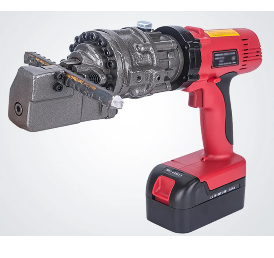 Battery powered hydraulic steel rebar cutter cordless