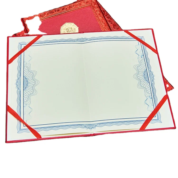 
Hot sale custom printed company degree certificate paper with security feature anti-counterfeit certificate Offset printing 