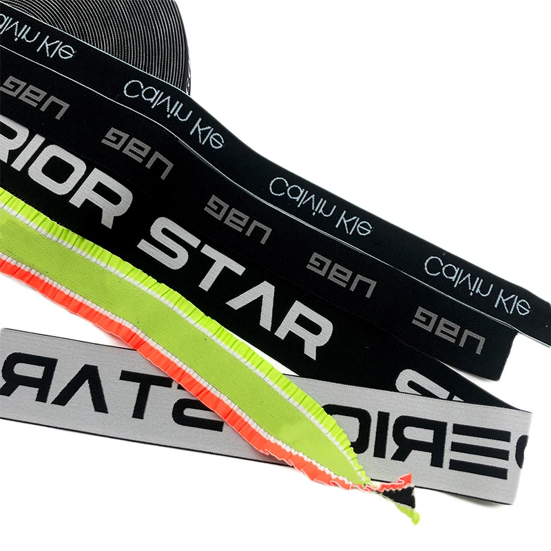 2023 New design Custom logo  width 38mm 1.5inch  elastische singels elastic strap elastic band