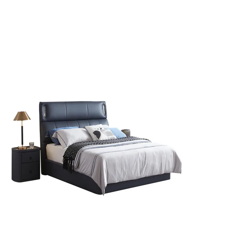 Роскошная коровья двуспальная кровать с сенсорным датчиком освещения кровати оптом