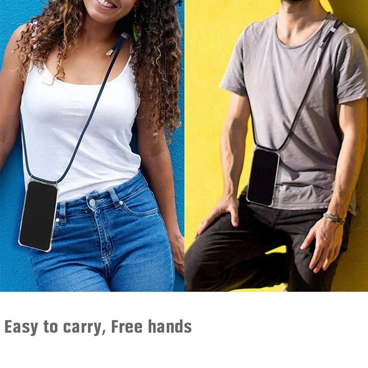 New Product Mobile TPU Case With Neck Strap Rope