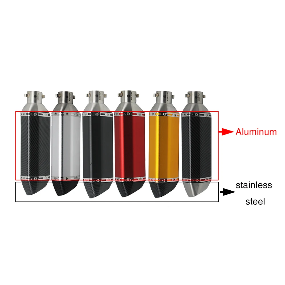 
ZS motorcycle exhaust pipe muffler for Scooter ATV CBR125 CBR250 CB400 CB600 YZF FZ400 Z750 akrapovics exhaust good sound 