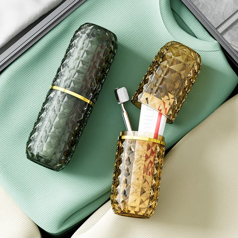 Travel Toothpaste Toothbrush Holder Plastic Bathroom Toiletries Rinsing Cup Portable Toothbrush Box Storage Container Case