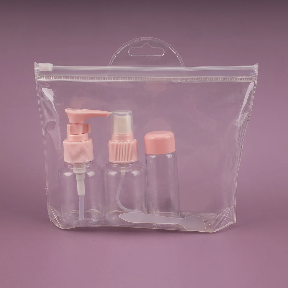 2022 New Arrival Portable Empty Cosmetic Pump Bottle Pink 20ml Travel Bottles Set Mini With Shampoo Bottle