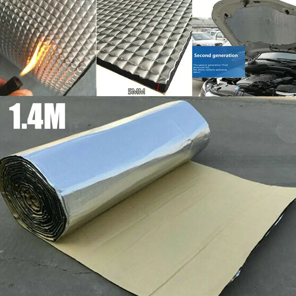 OEM C0032 Auto Adhesive Cotton Insulation Soundproof Car Foam Absorbing Car Noise Insulation 5mm 1.4m