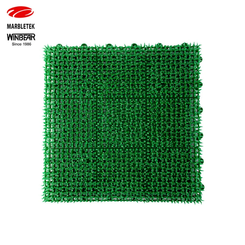 Easy To Clean High Quality Balcony Lawn Interlocking Mat Artificial Green Grass Decor Mat For Floor