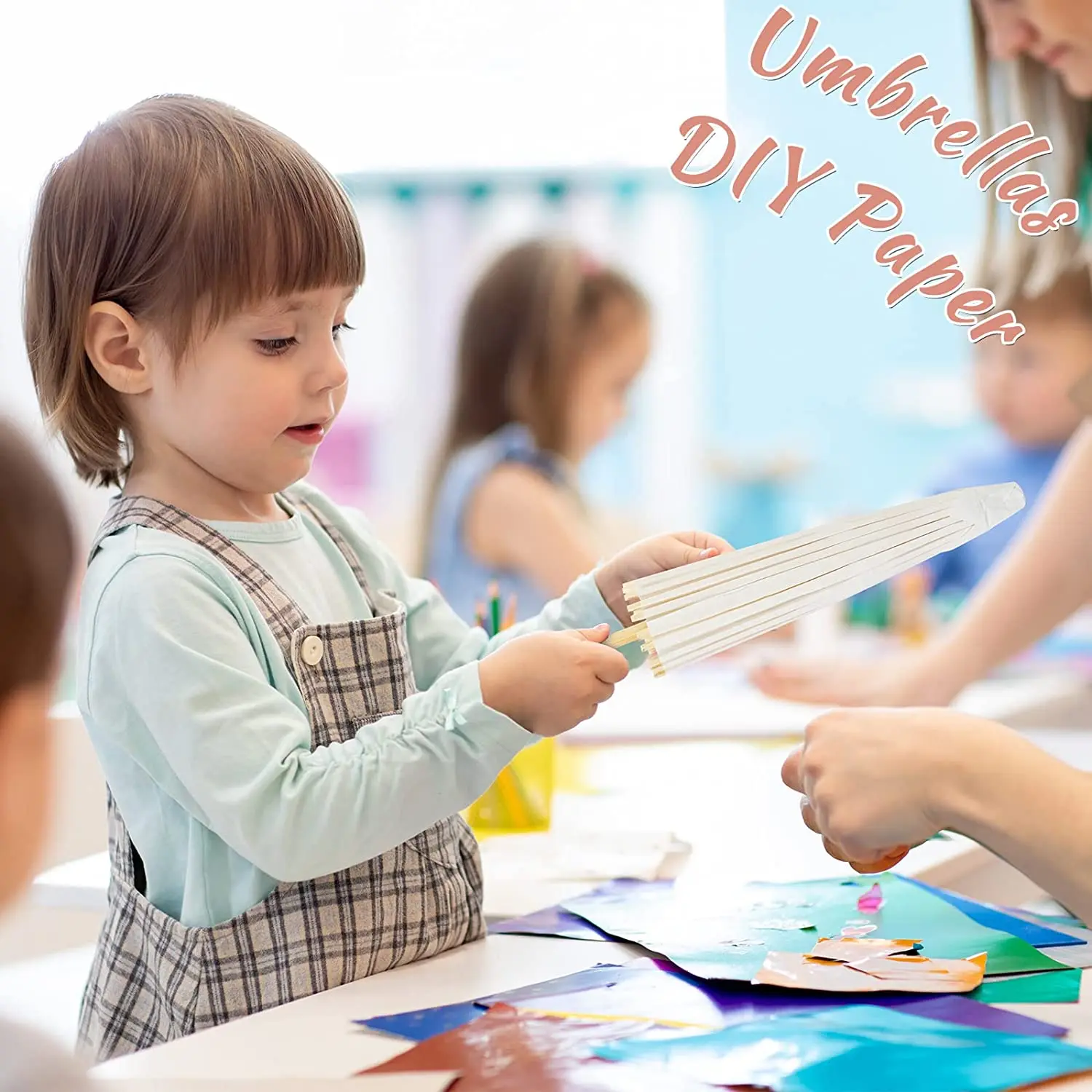 Chinese Bamboo Paper Umbrella DIY white paper parasol umbrella wedding