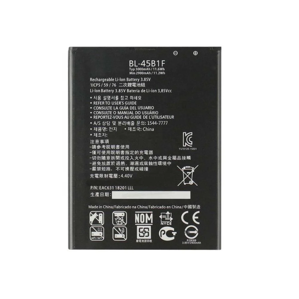 li ion battery BL-45B1F for LG V10 H900 H901 VS990 F600 H960 Stylo 2 3000mAh BL 45B1F mobile phone batteries