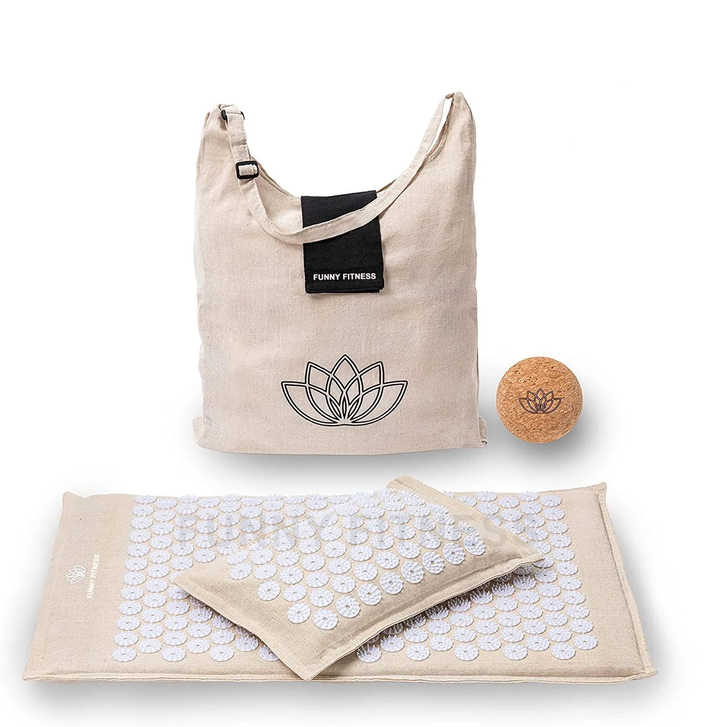 Eco-friendly Coconut Natural Fiber Acupressure Massage Mat With Buckwheat Pillow