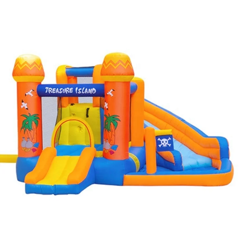 Детская летняя водная горка 3-5 ярдов для дома, семейная горка с бассейном, надувной пиратский спрей, водная горка, детский бассейн