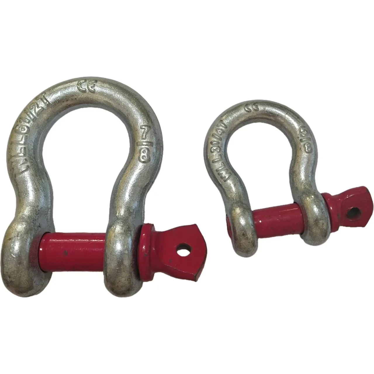 US Type G-209 Drop Forged Bow Shackle Quenched Tempered with Alloy Pins Galvanized Steel for Mining Heavy Industry Applications