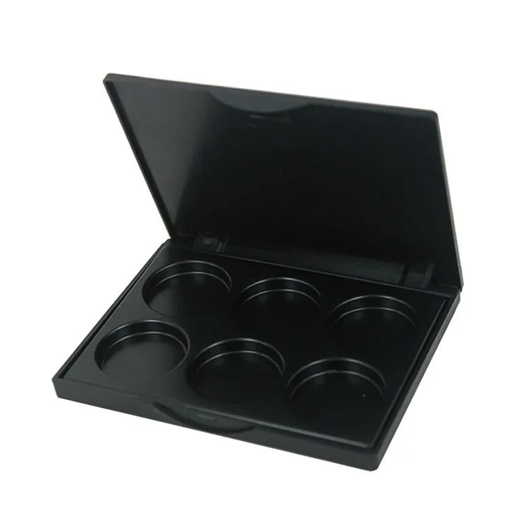 Mutil Colors/Spaces Custom Logo Eye Shadow Palette Packaging Empty Square 6 Grids Eyeshadow Case