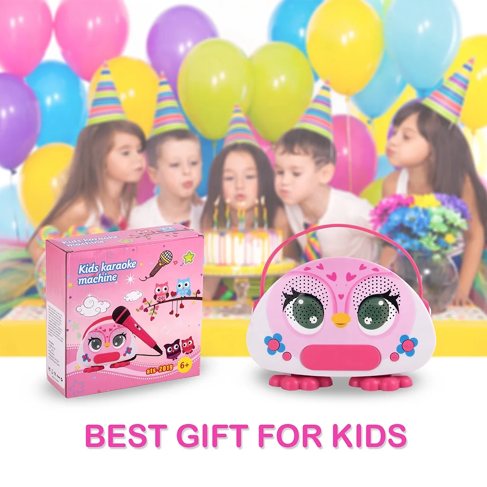 Ready Stock Multi-Function Children Intelligent Educational Karaoke Speaker Machine Video English Kid Story Learning  With 2Mics