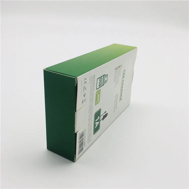 Custom Brand Printing Folding Consumer Electronics Data Cable Phone Dual USB Car Charger Paper Packaging Box With Hanger