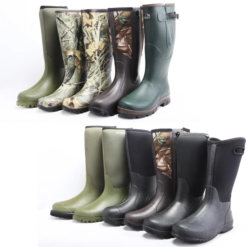  Camouflage camo rubber men hunting boots waterproof for little