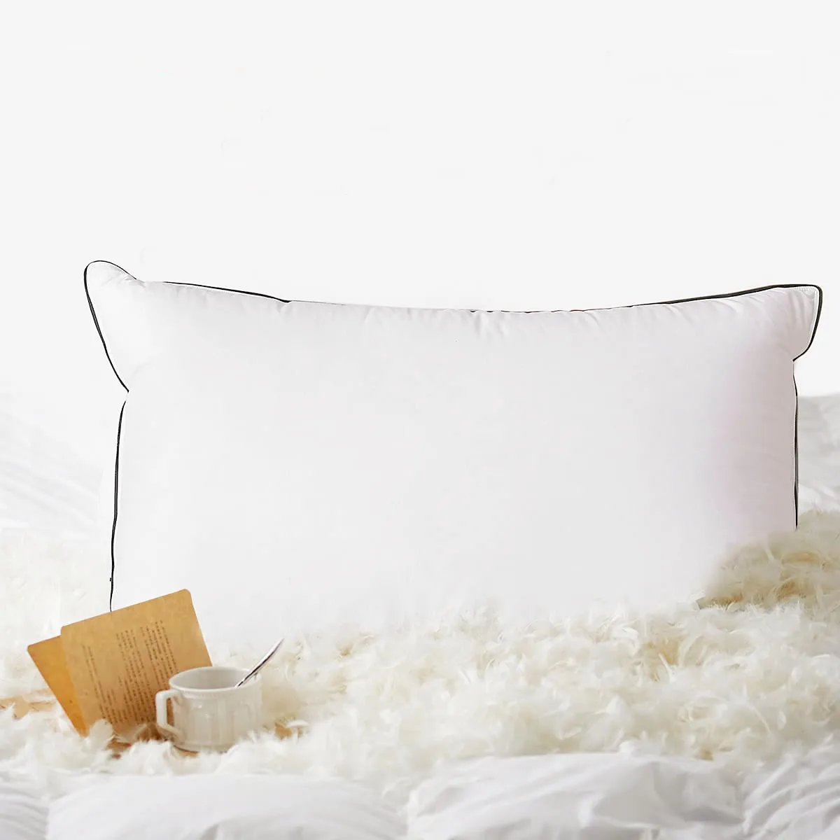 Wholesale Soft and Supportive Cotton Three Layer Duck Down Feather Pillow For Sleeping