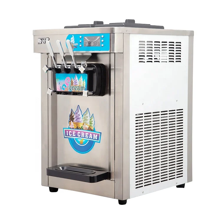 Small cone ice maker commercial countertop automation Frozen Yogurt cup filling ice cream machine