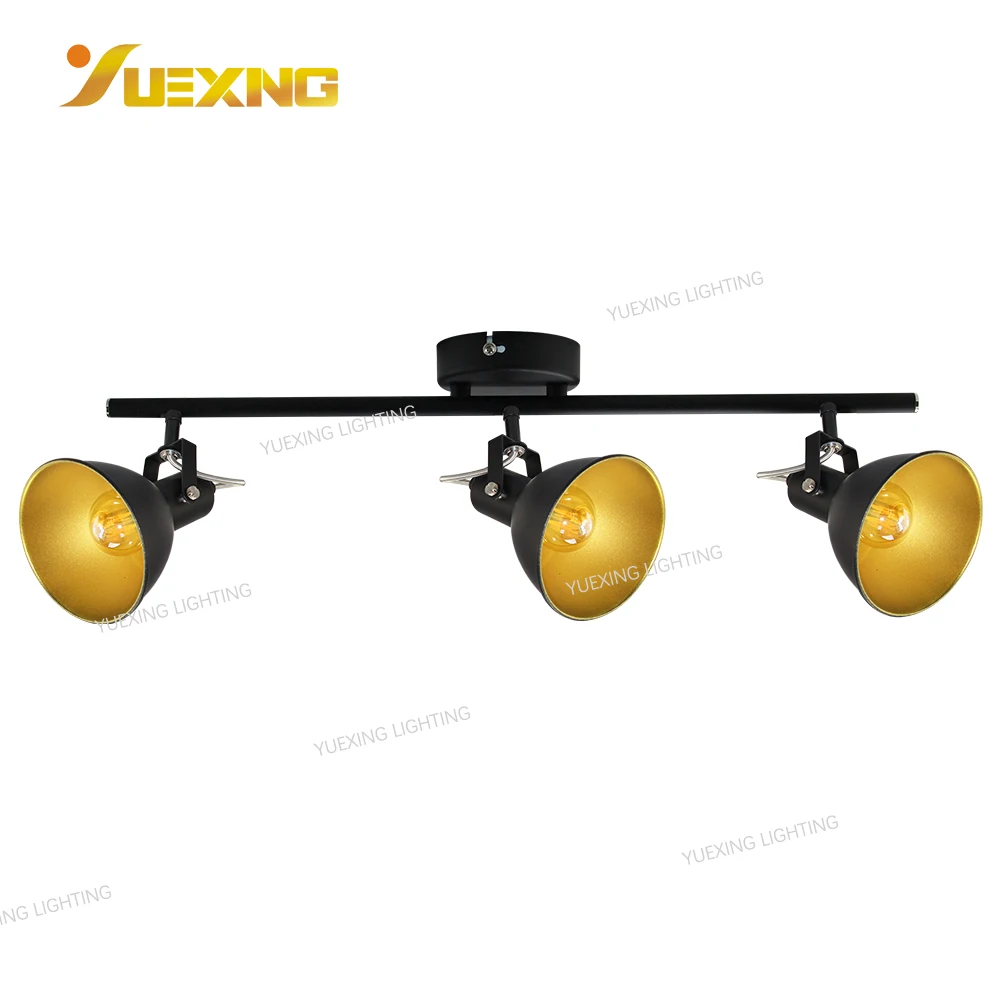 Max 50W Halogen Lamp Bulb Spot Lamp Surface Mounted Track Black Metal Spot Light