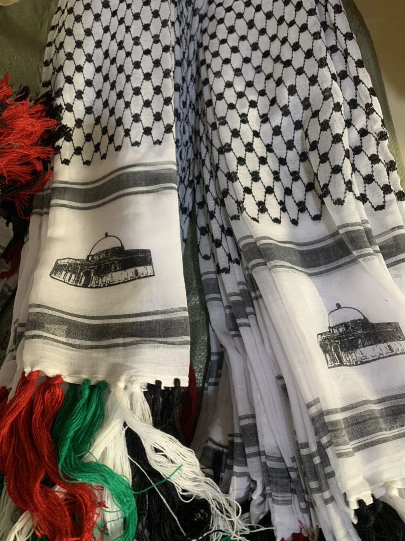 Palestine Flag Custom Scarf National Day 14*116cm Scarf Jacquard Soft Palestinian Flag Hijab For Muslim Shemagh Keffiyeh