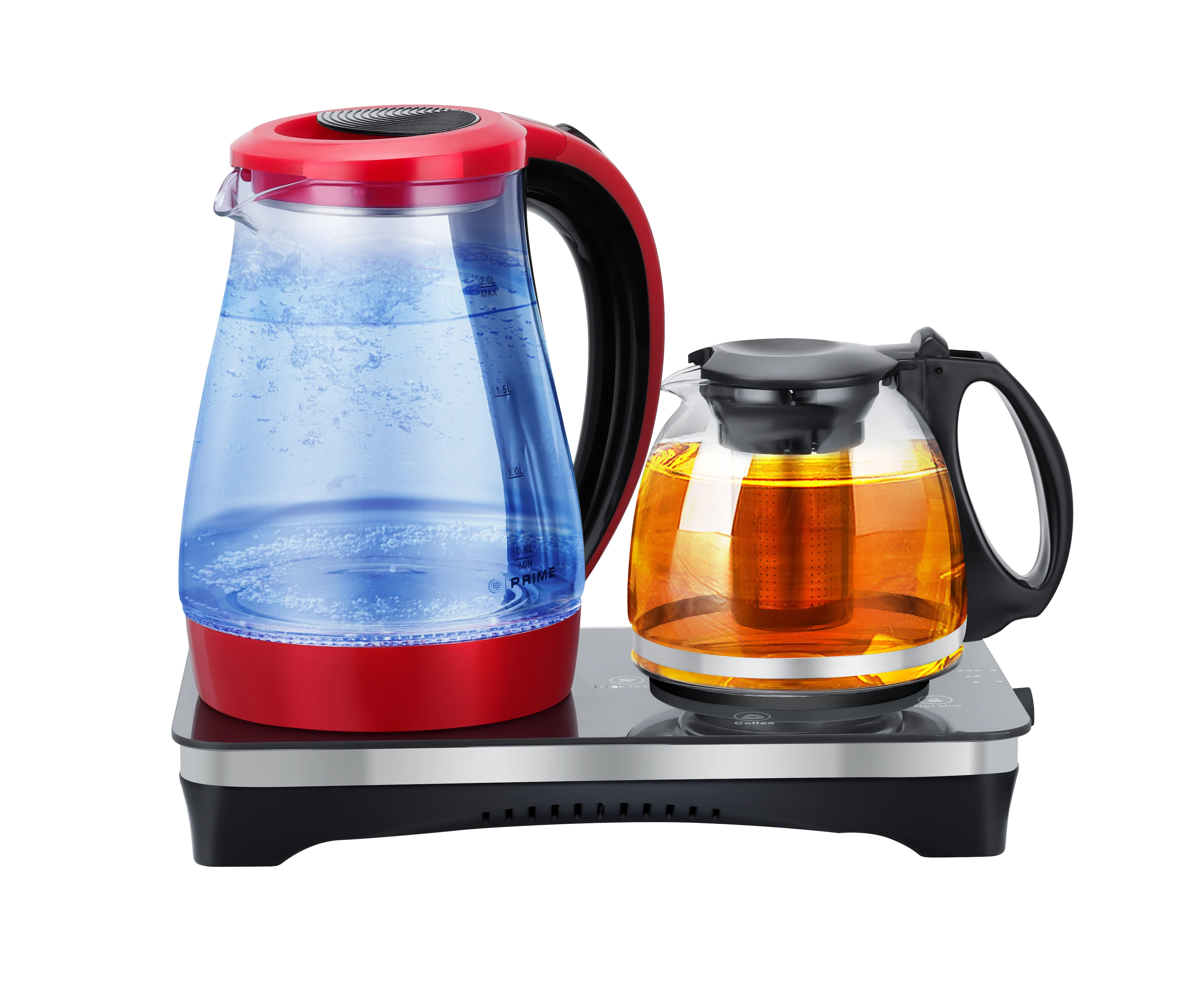 Automatic temperature control glass electric kettle set, teapot kettle that can make tea while boiling water
