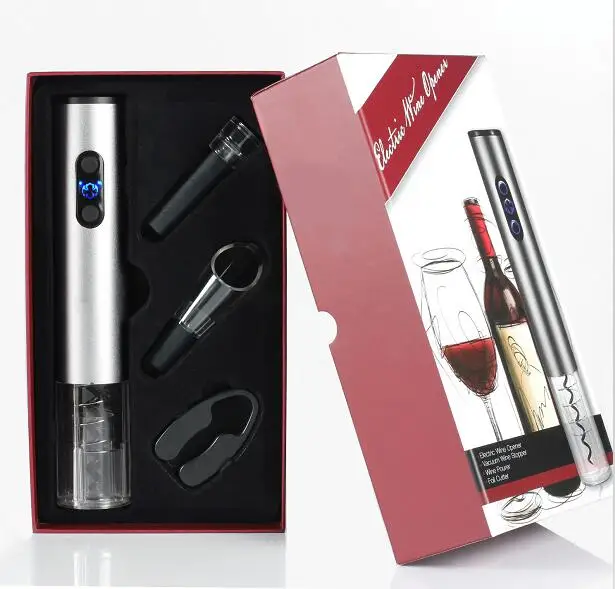 Electronic Gadgets 2021 Amazon Top Seller Battery Operated Electric Wine Opener Set with Gift Box and Bag