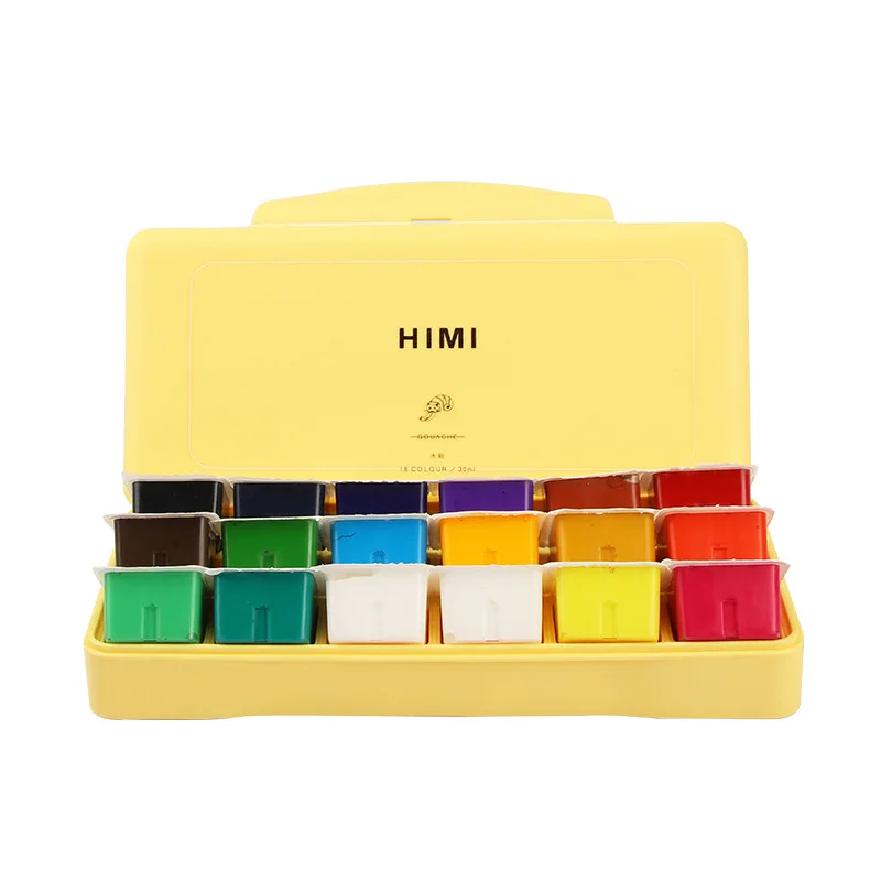 Новый набор пигментов для гуаши himi 18 цветов 2020-30 мл, подходит для начинающих