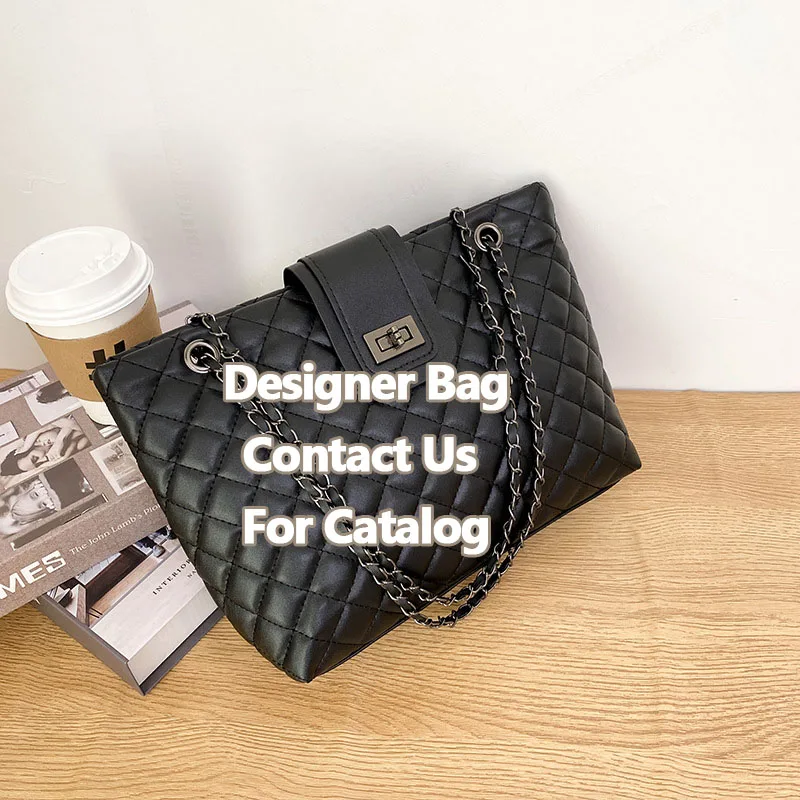 2023 Wholesale Vintage Shoulder Bag Diamond Solid Color Tote Bag Leather High Quality Handbags For Women