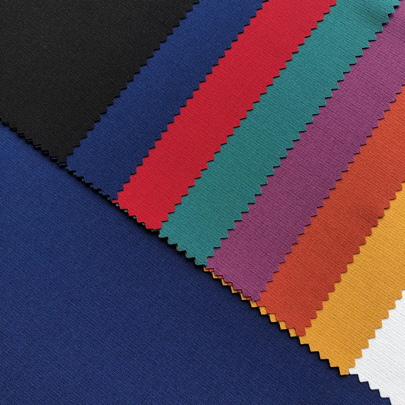 Poly spandex check suiting fabrics stretch fabric