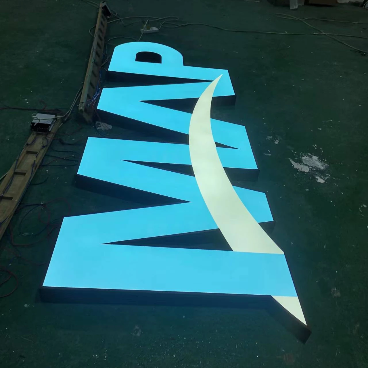 outdoor wall mounted custom 3d logo sign front light led channel letter sign