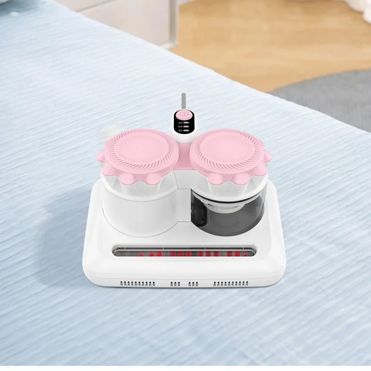 CM001 Double Cup Powerful Deep Cleaning Handheld UV Lamp Bed Mattress Vacuum Cleaner with Dust Mite Sensor