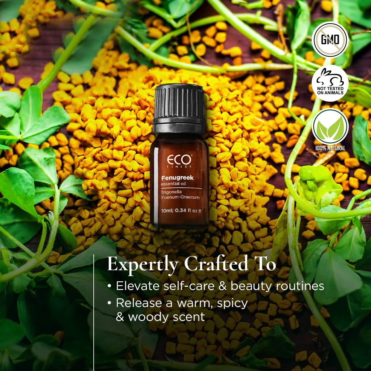 Warm, Spicy & Woody Scent Topical & Aromatherapy Organic Fenugreek Essential Oil -826512