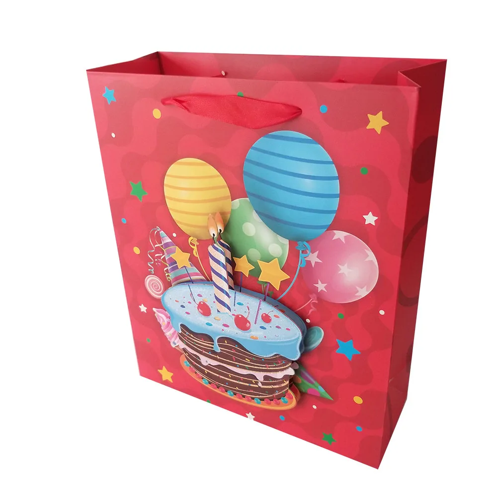 cartoon happy birthday cake holiday decorative party gifts paper bag