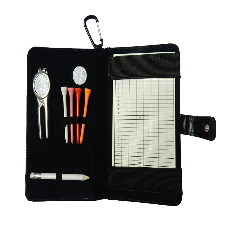 High Quality Custom Logo Scorecard Board Golf Holder Colored Leather Holder Golf Scorecard