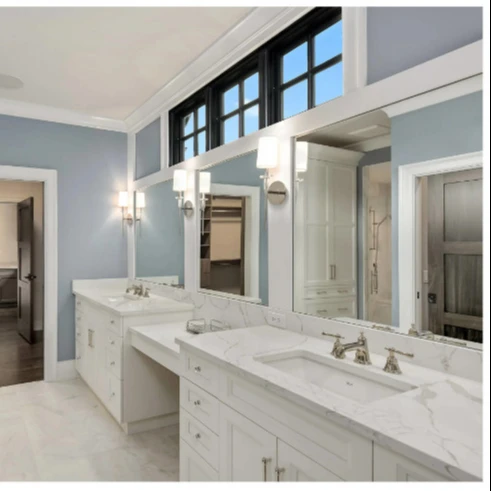 Chinese Factory Custom Make Framed White Grey Blue Shaker Modern Modular RTA Wooden Kitchen Cabinets