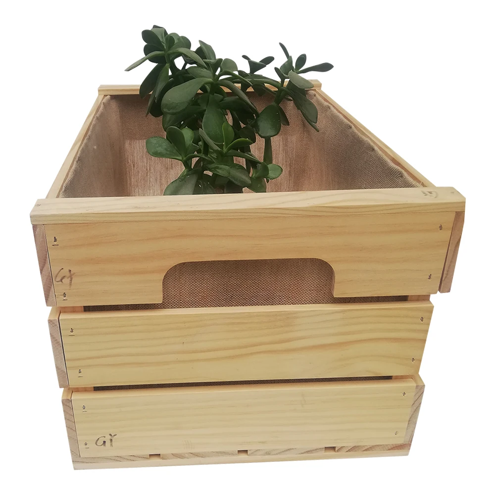 Garden Indoor Outdoor Orchid  Wood Flowerpot, Garden Galvanized Wooden Planter garden Flowerpot