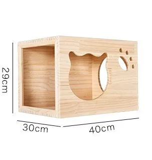 Solid wood wall jumping platform shelf wall mounted cat grab column cat toy all season wooden cat wall