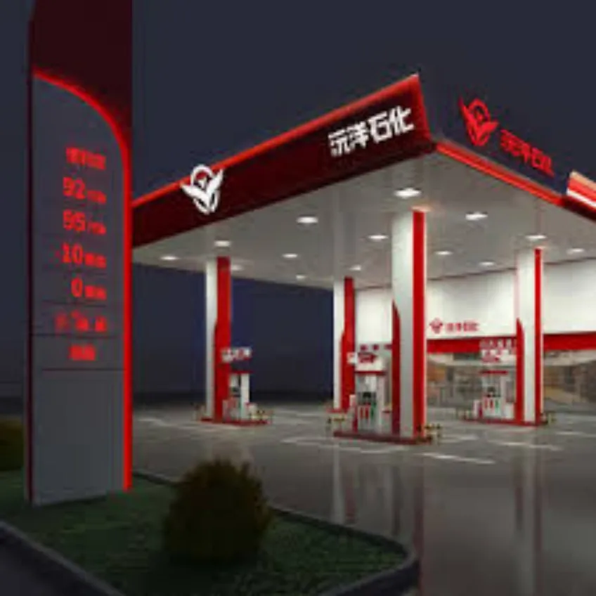 factory make outdoor Gas station equipment standing LED price sign petrol screen advertising dispenser pricing pylon sign
