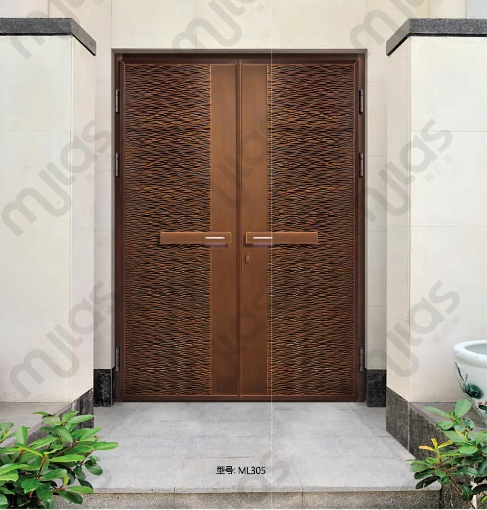 Thermal Isolation Heat Proof Copper Material Modern Style Luxury Pivot Door