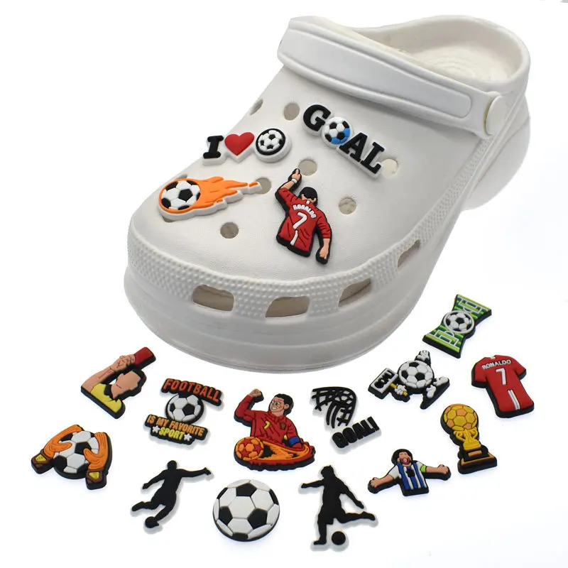 New Design Wholesale Football Croc Shoe Charms Sports Team NFL Shoe Charm Teams Croc Charms